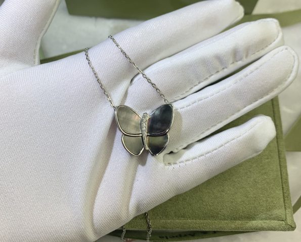 Van Cleef Necklace Replica, Large Butterfly Necklace with Diamonds
