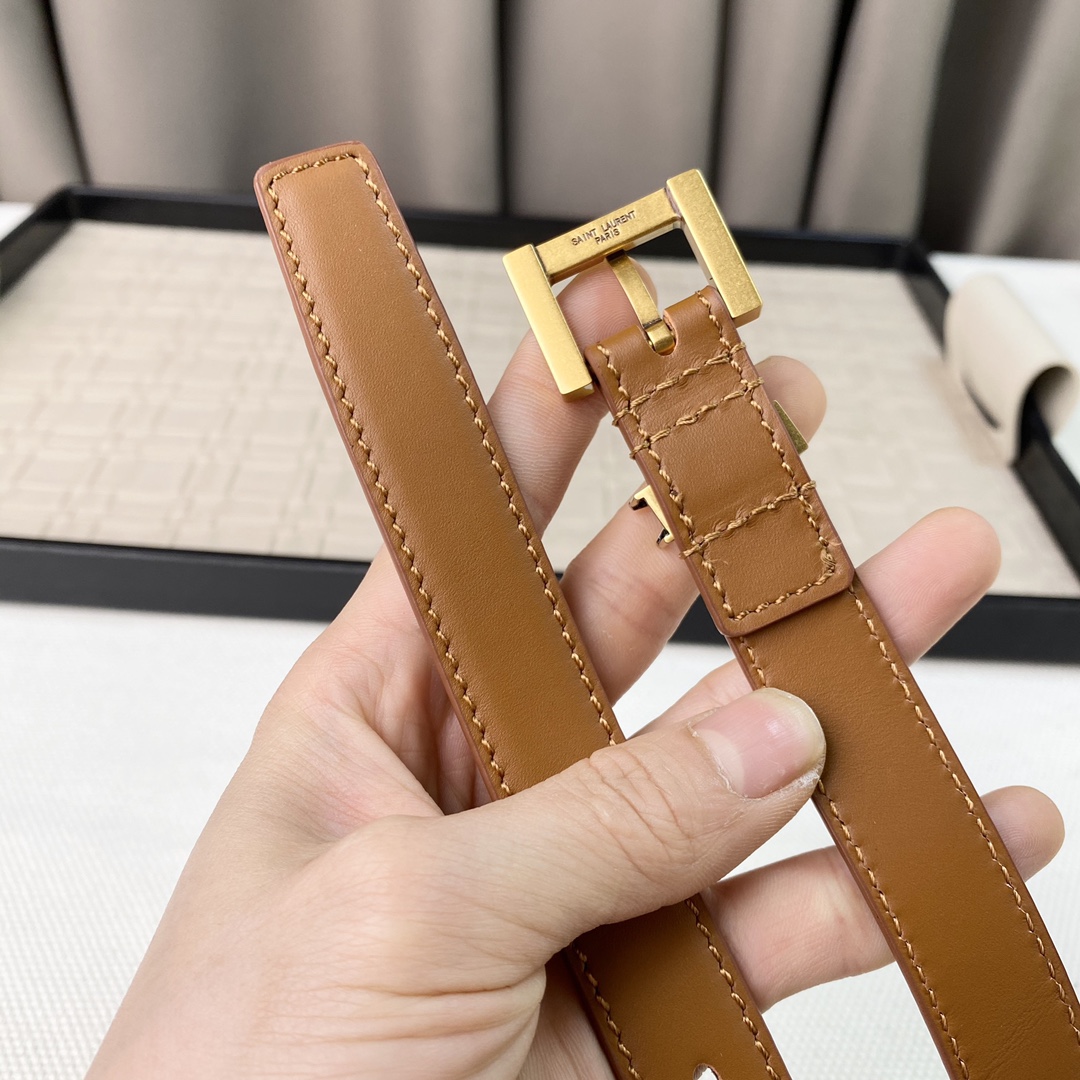YSL Saint Laurent Leather Belts 1:1 Mirror Version