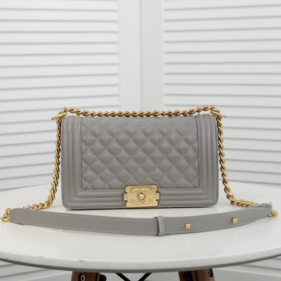 Chanel Leboy litchi or lychee pattern Shoulder Bag Handbag