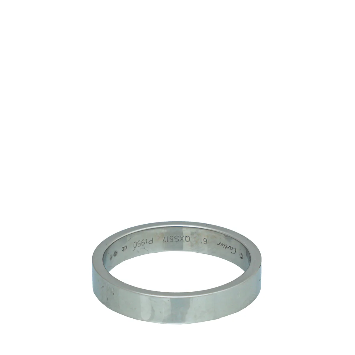 Cartier Platinum C De Cartier Wedding Band Ring 61