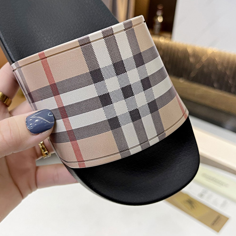 Burberry Check Printing Leisure And Comfort Shoes Sandal (Replica)