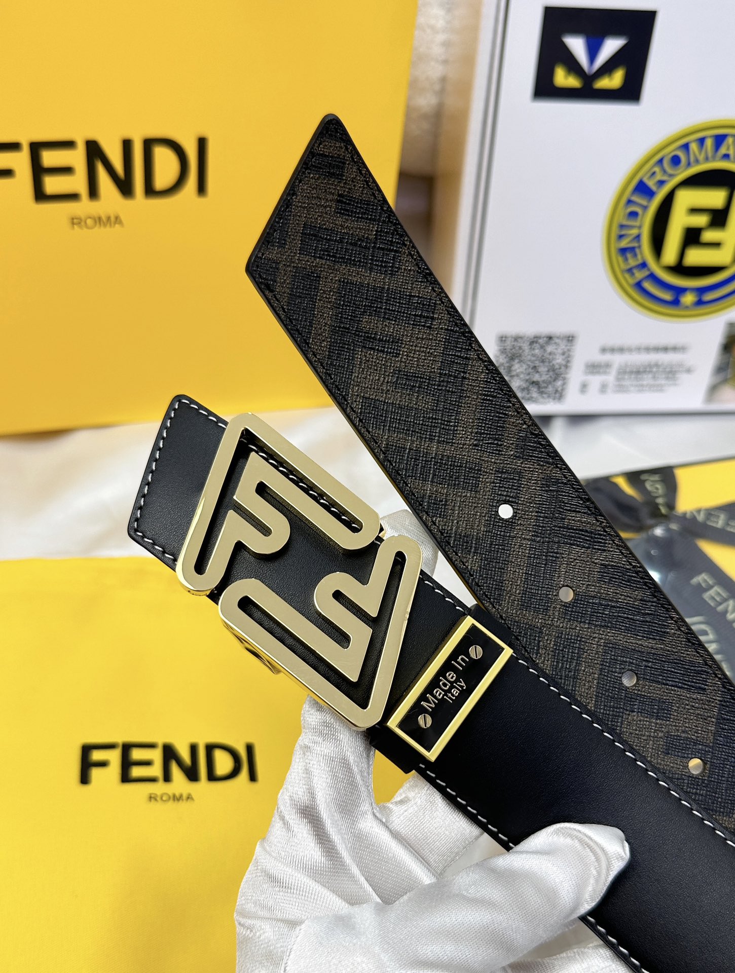 Fendi Leather Belts 1:1 Mirror Version