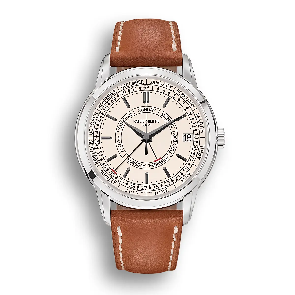 Complications 5212A-001 CALATRAVA WEEKLY CALENDAR.  40 mm,Steel