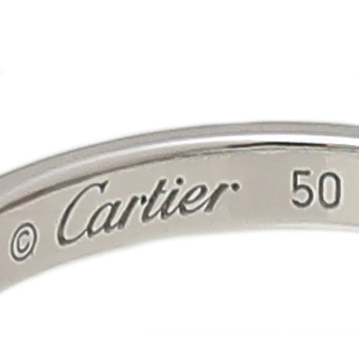 Cartier Platinum W- 19 Diamonds Band Ring 50