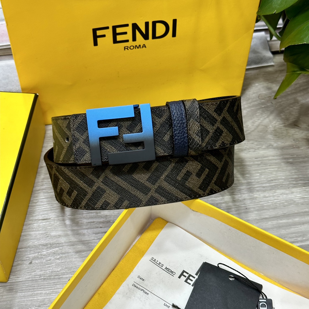 Fendi Leather Belts 1:1 Mirror Version