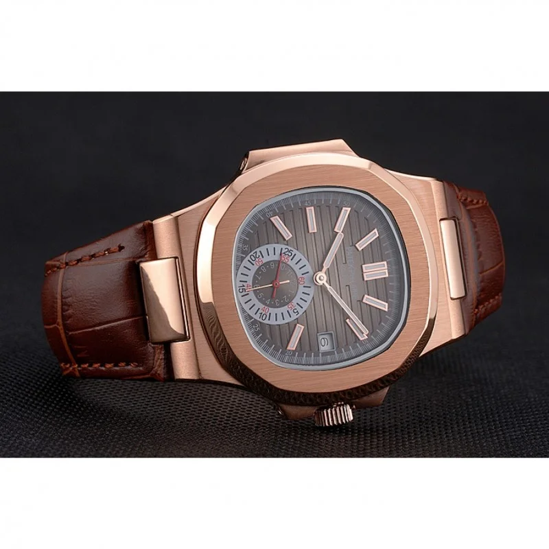 Nautilus 5980R-014 Dial Silver 40 mm, Rose Gold Plated