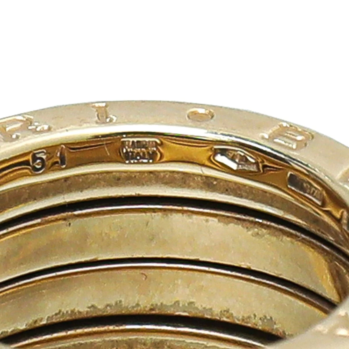 Bvlgari 18K Yellow Gold B. Zero 1 - 4 Band Ring 51