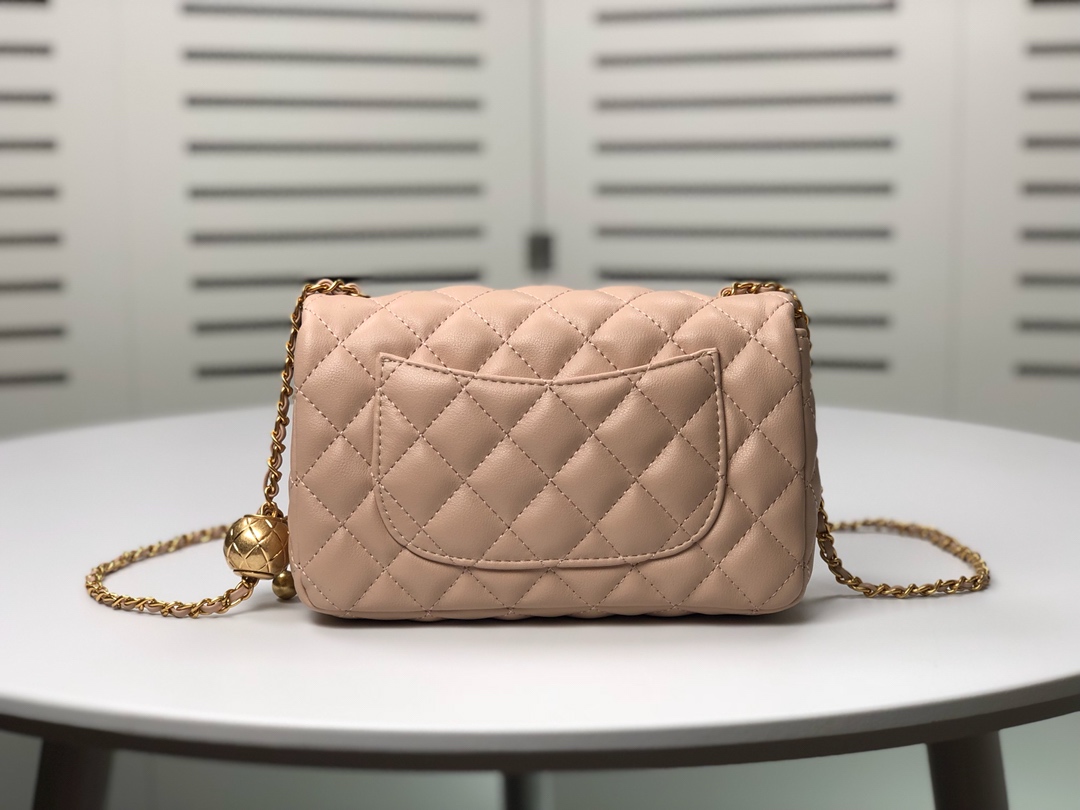 Chanel Cross Body Metal Ball Chain Shoulder Bag Handbag