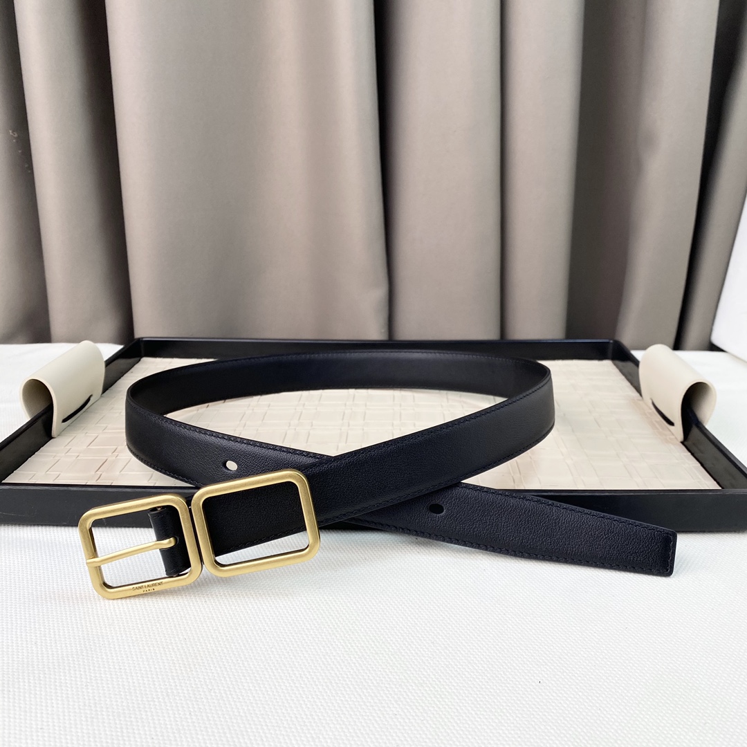 YSL Saint Laurent Leather Belts 1:1 Mirror Version
