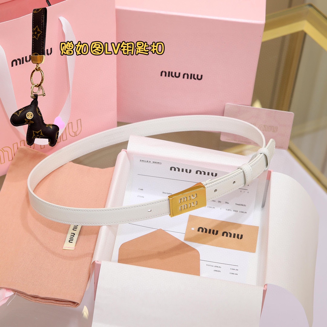 MiuMiu Leather Belts 1:1 Mirror Version