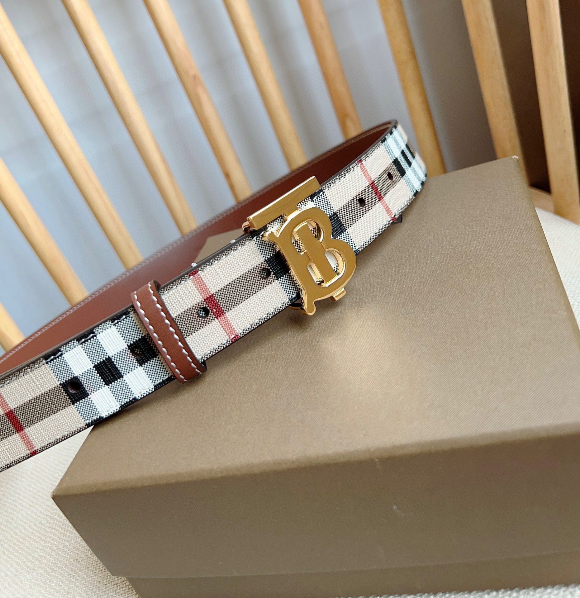 Burberry Leather Belts 1:1 Mirror Version