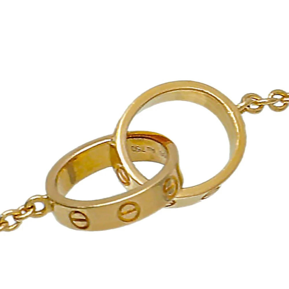 Cartier 18K Yellow Gold Love 2 Hoop Bracelet