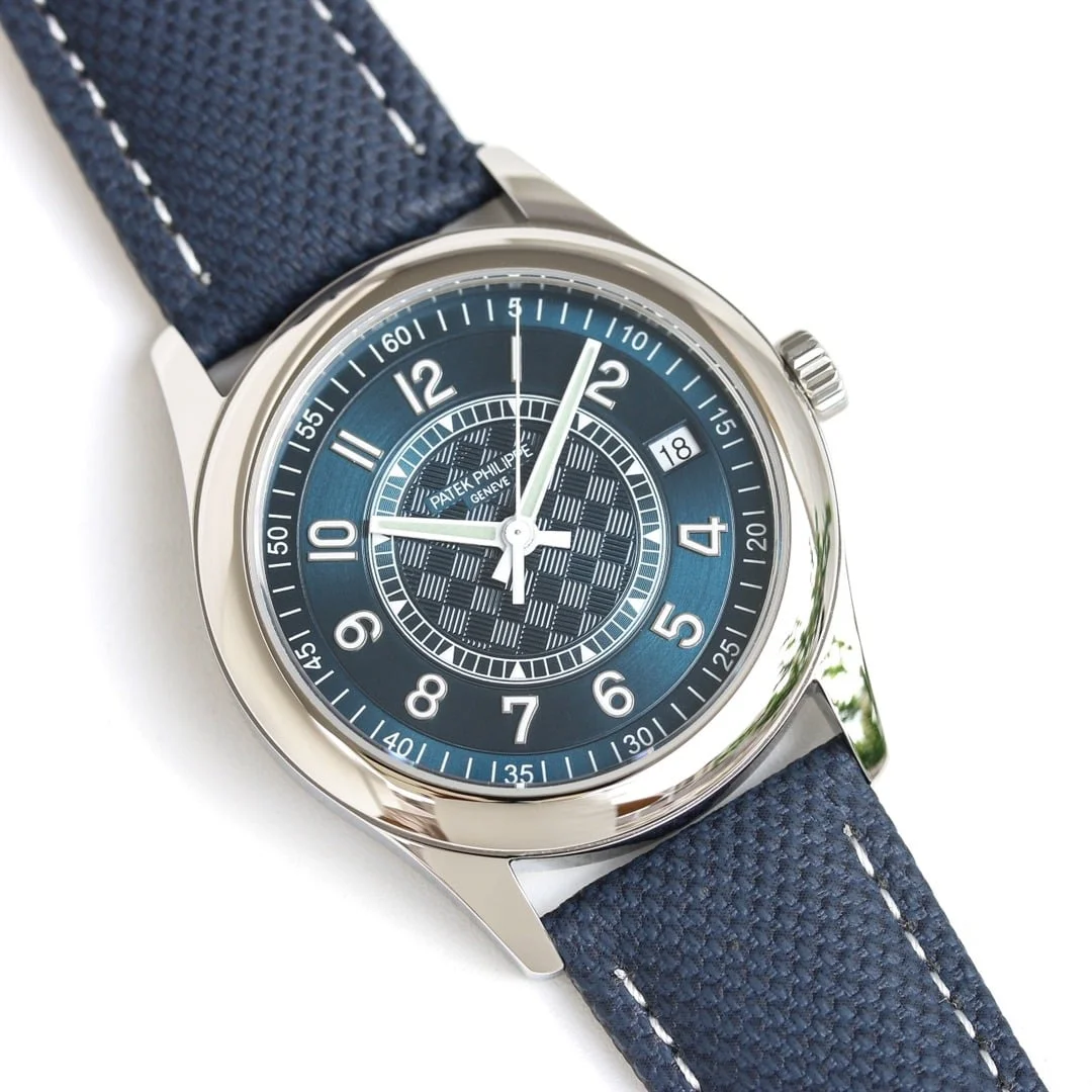 Calatrava 6007G-011 DATE, SWEEP SECONDS. 40 mm,White gold,