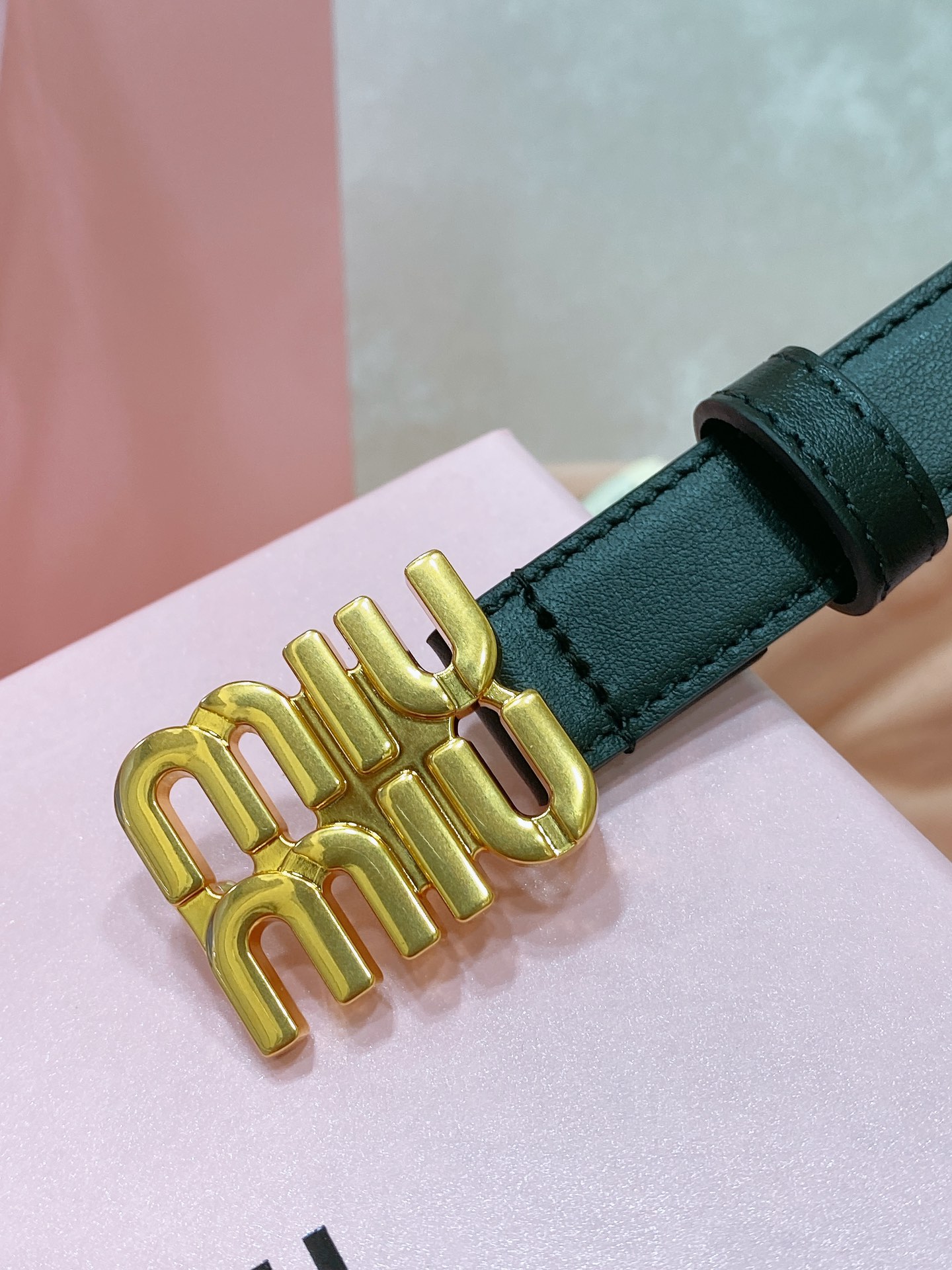 MiuMiu Leather Belts 1:1 Mirror Version