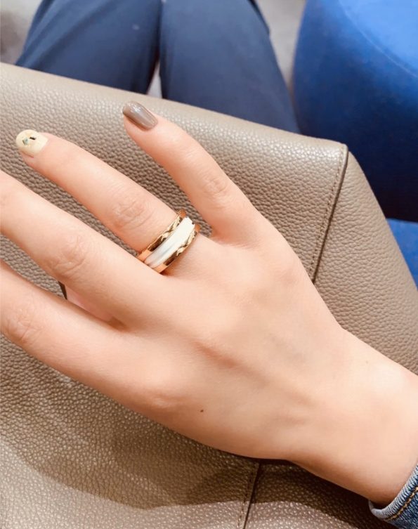 Bvlgari B.ZERO1 RING Replica Two Band, Rose Gold