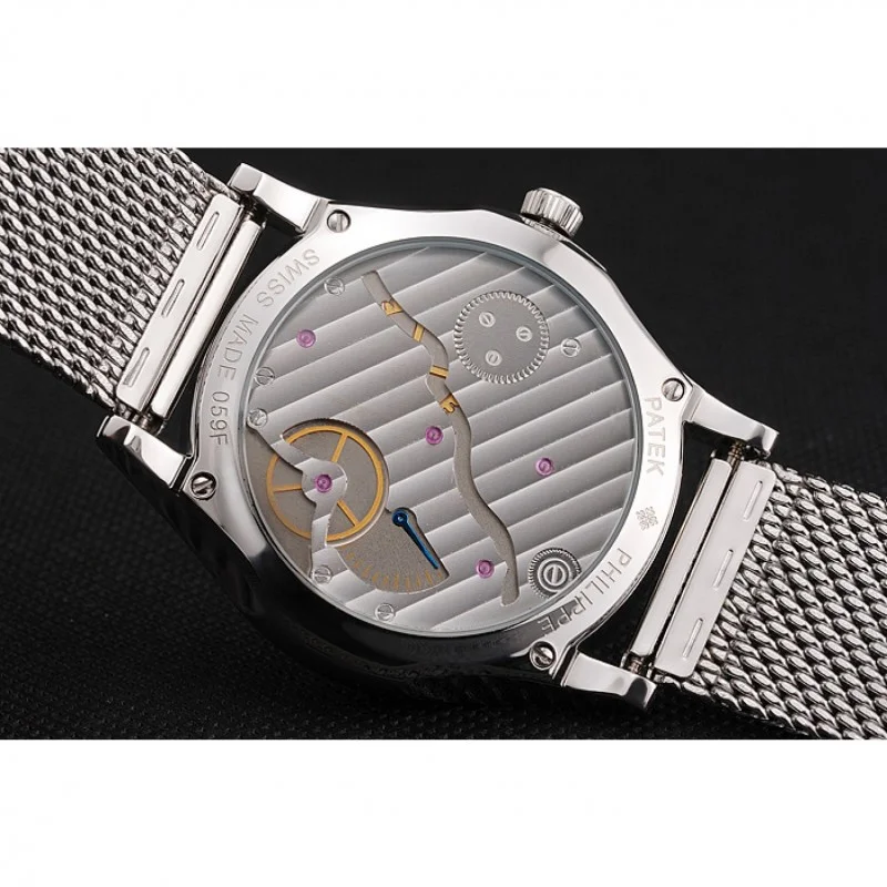 Calatrava Small Seconds Dial White 40 mm, Stainless Steel