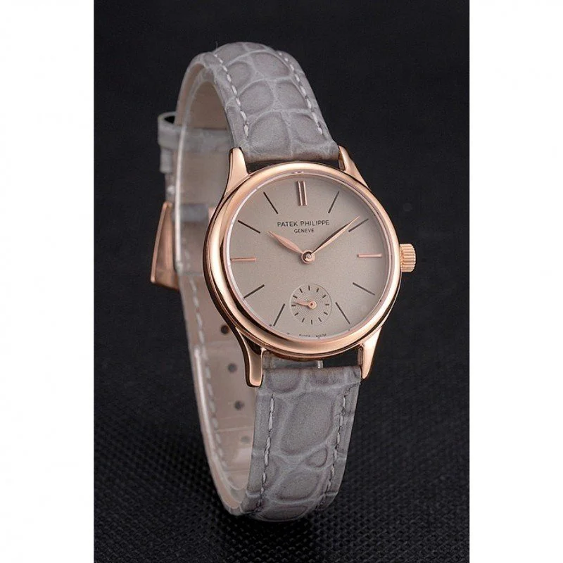 Calatrava Dial Silver 28 mm, Rose Gold Plated