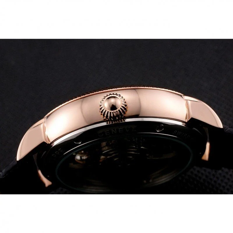 Classic Tourbillon Power Reserve Dial Black 45 mm, Rose Gold Plated