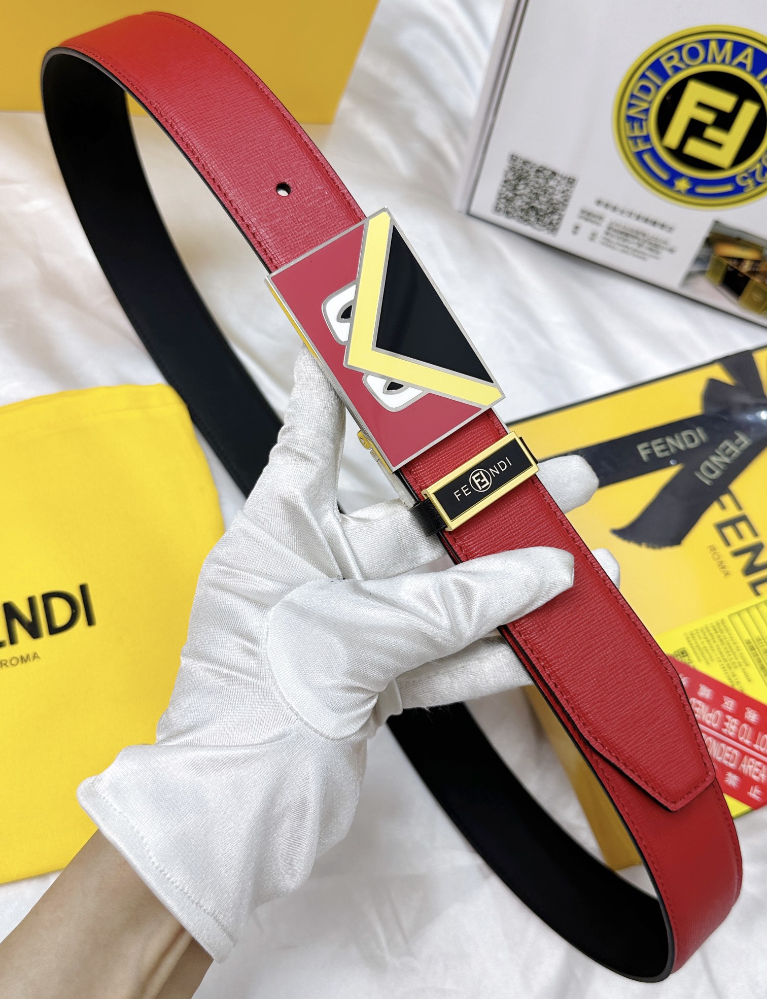 Fendi Leather Belts 1:1 Mirror Version