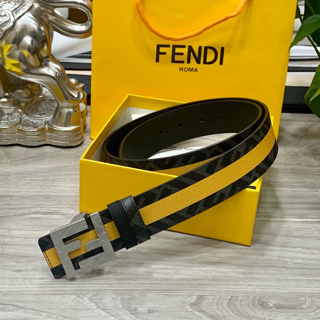 Fendi Leather Belts 1:1 Mirror Version