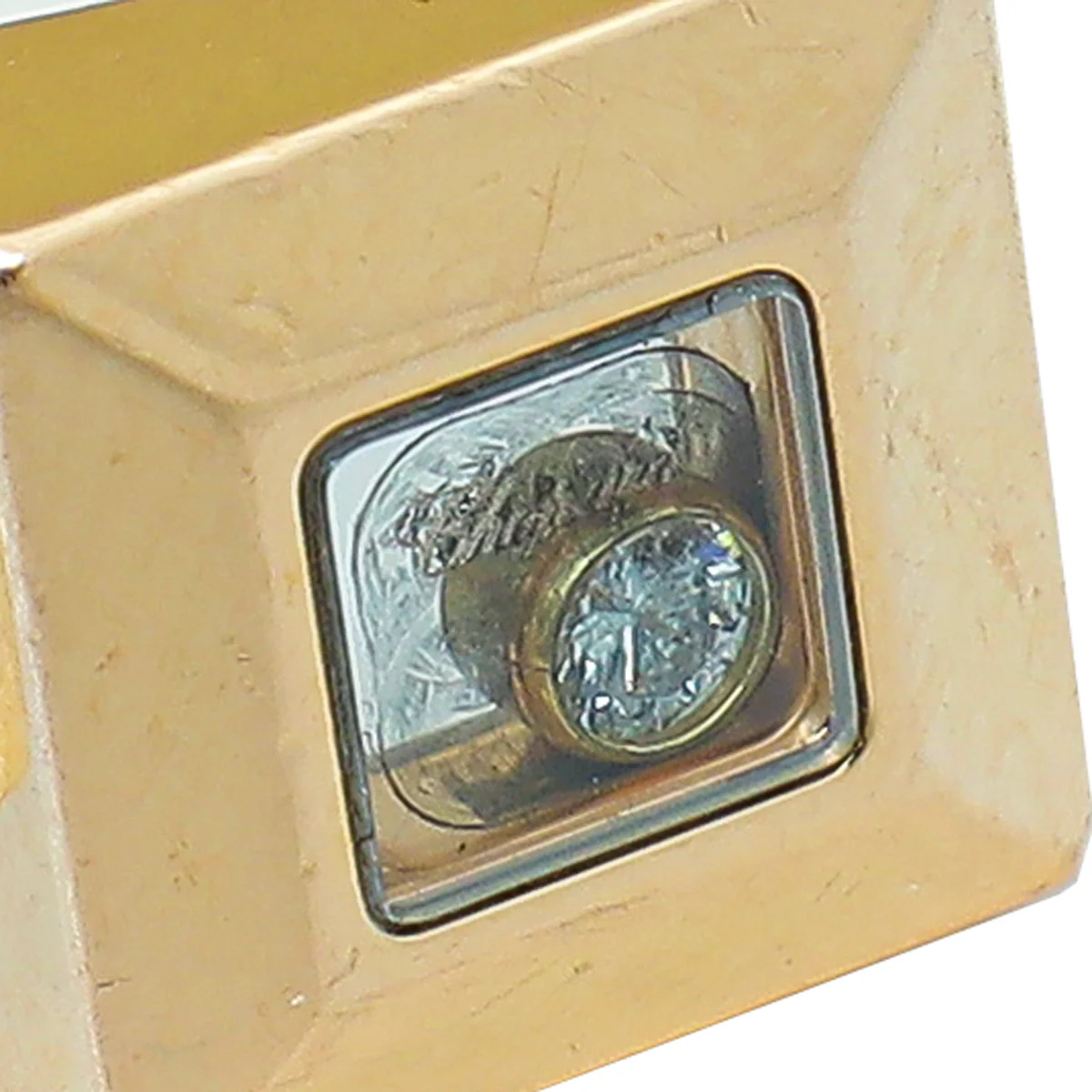 Chopard 18K Rose Gold Diamond Happy Square Ring