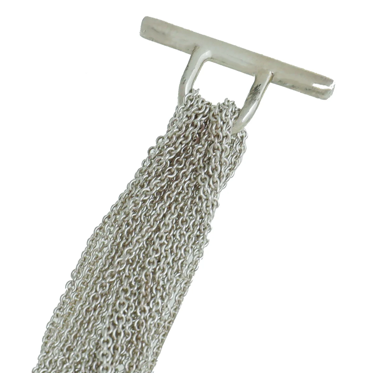 Tiffany & Co Silver Multi-Strand Mesh Heart Bracelet