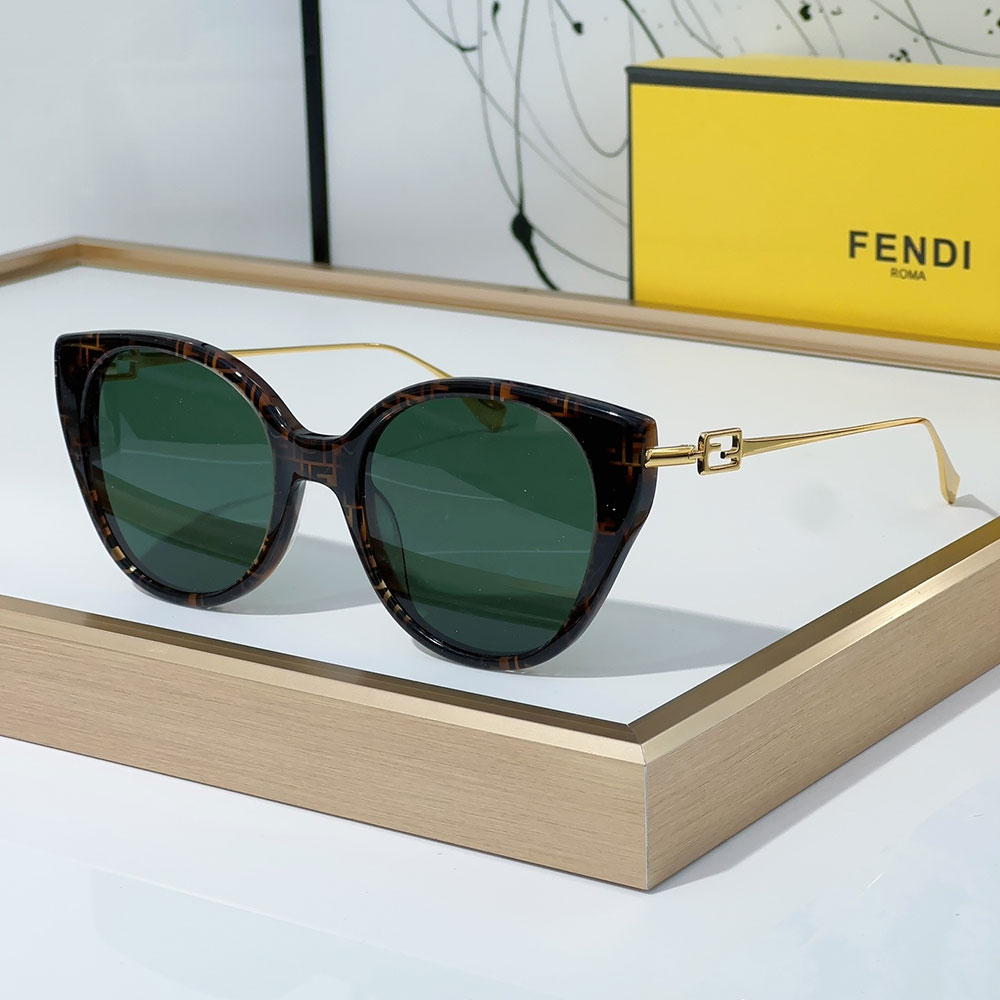 Fendi Slim Metal Mirror legs Sunglasses Top quality （Replica）