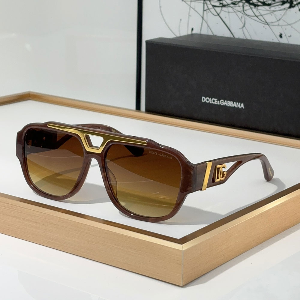 DOLCE & GABBAN DG Mirror Leg Hollowed Out Logo Sunglasses Top quality （Replica）