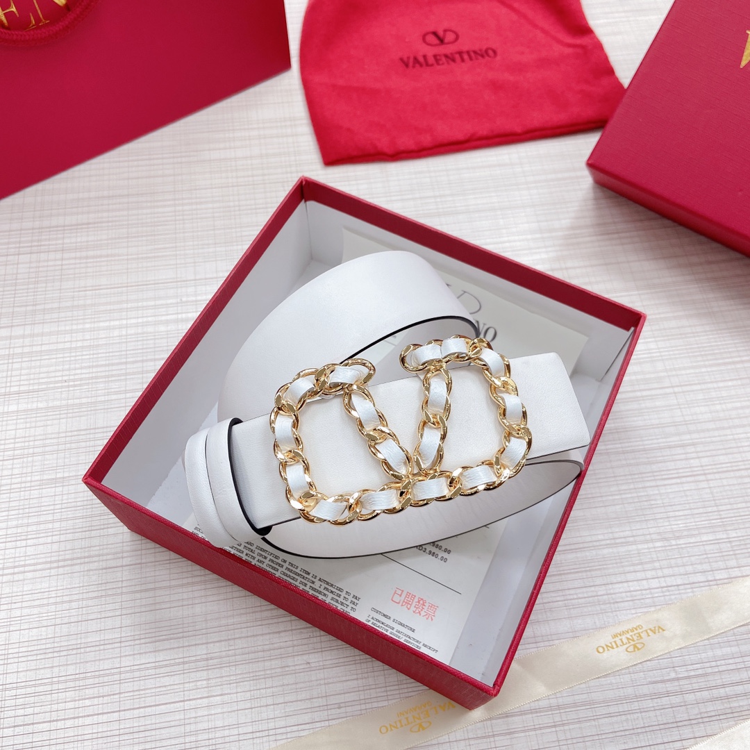 Valentino Leather Belts 1:1 Mirror Version