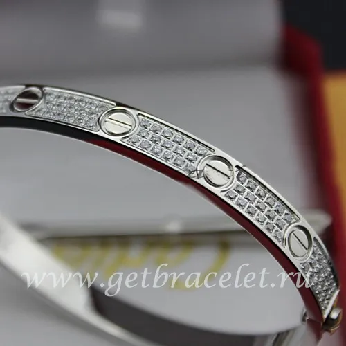 Replica Cartier Love Bracelet White Gold Diamonds N6033601