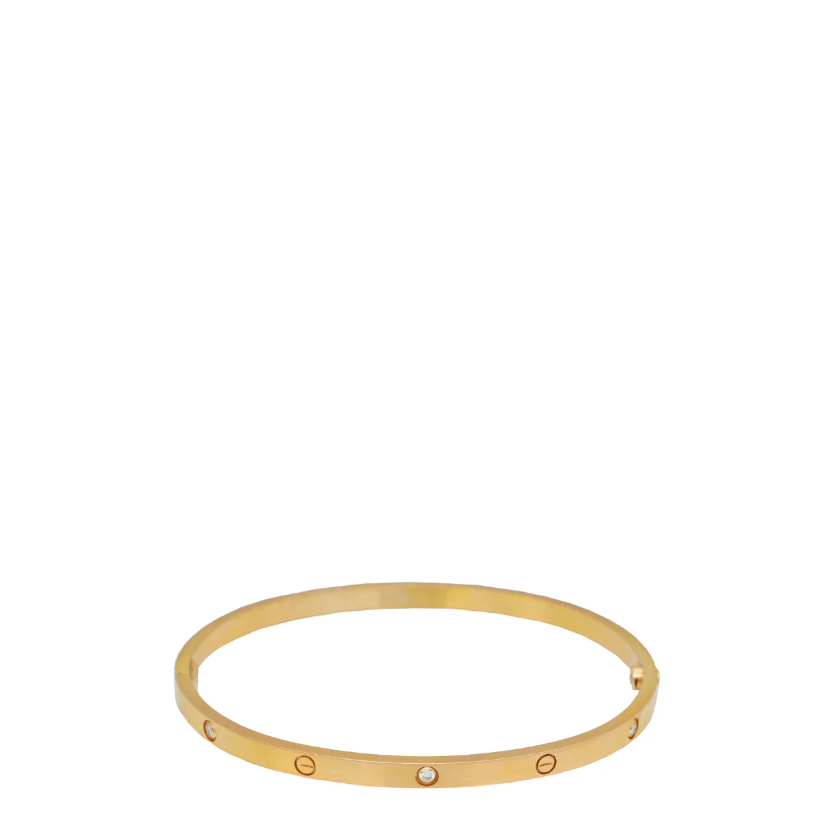 Cartier 18K Rose Gold 6 Diamond Love Small Model Bracelet 18