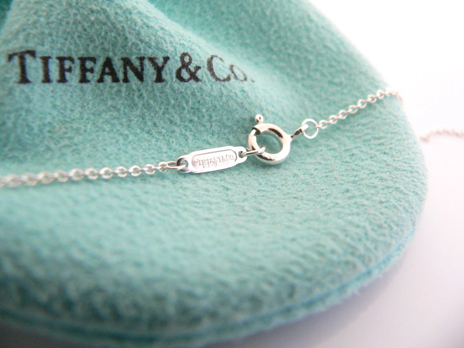 Tiffany & Co Silver 18K Yellow Gold Double Two Hearts Necklace Gift Pouch Love