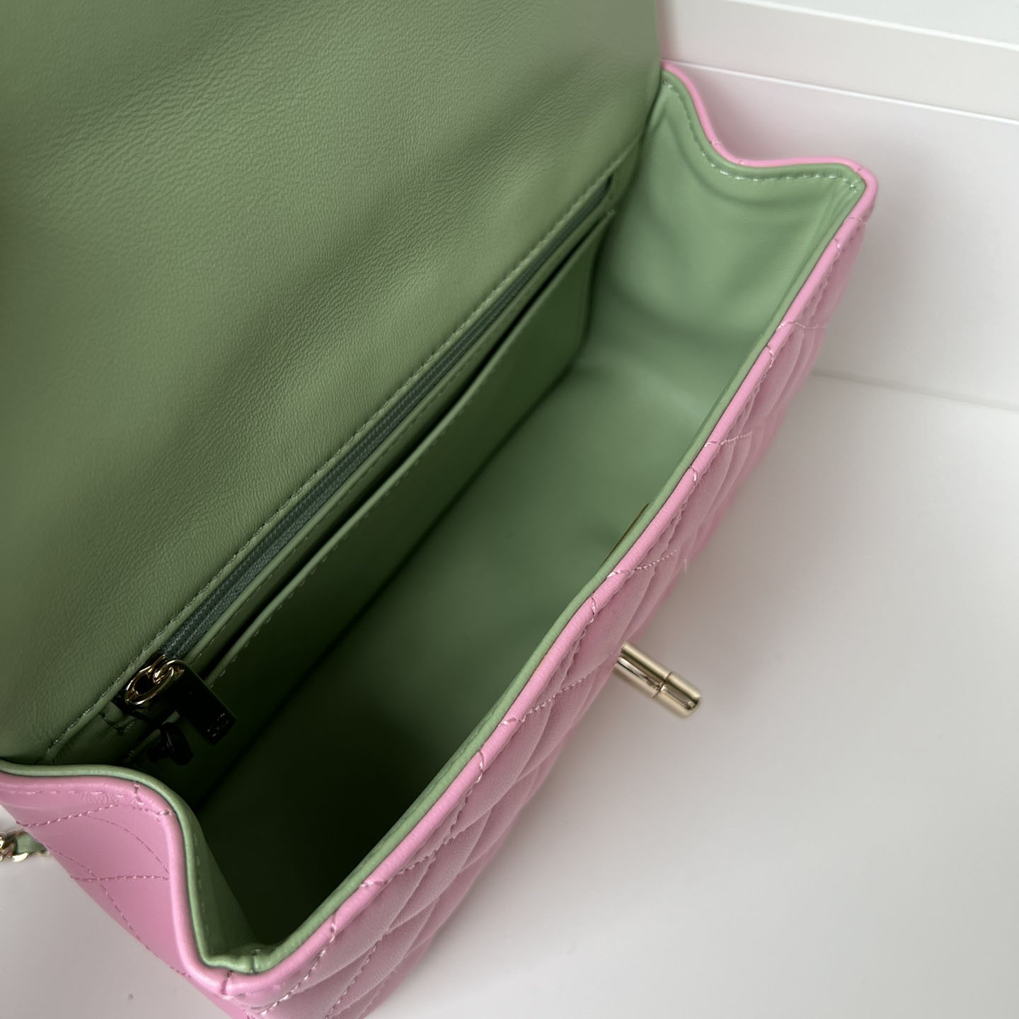 Chanel Classic Mini CF Mirror Version Flap Bag Top Handle Shoulder Bag Handbag 10A