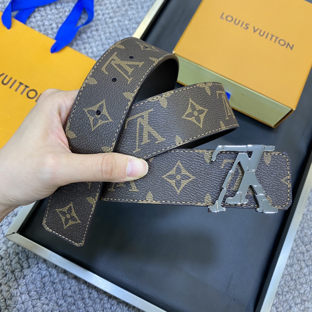Louis Vuitton LV Leather Belts 1:1 Mirror Version