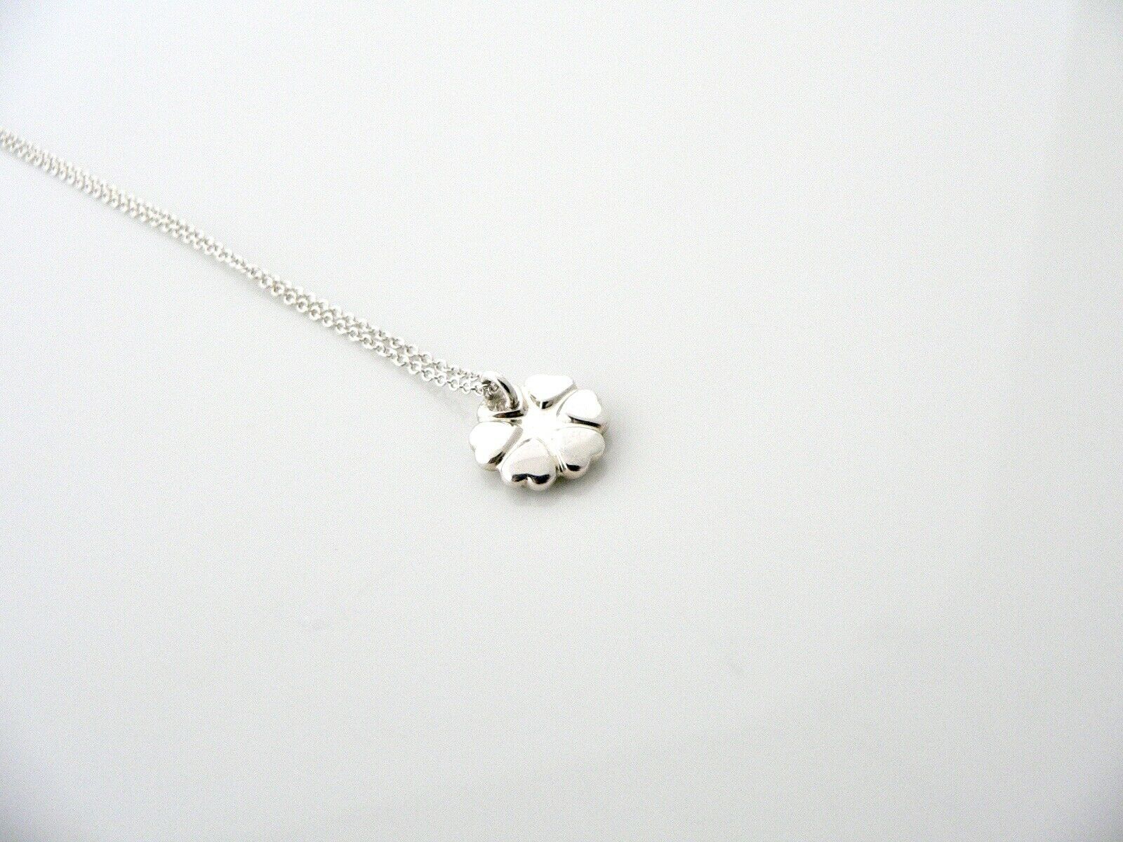 Tiffany & Co Silver Picasso Crown of Hearts Necklace Pendant Charm 19 In Longer