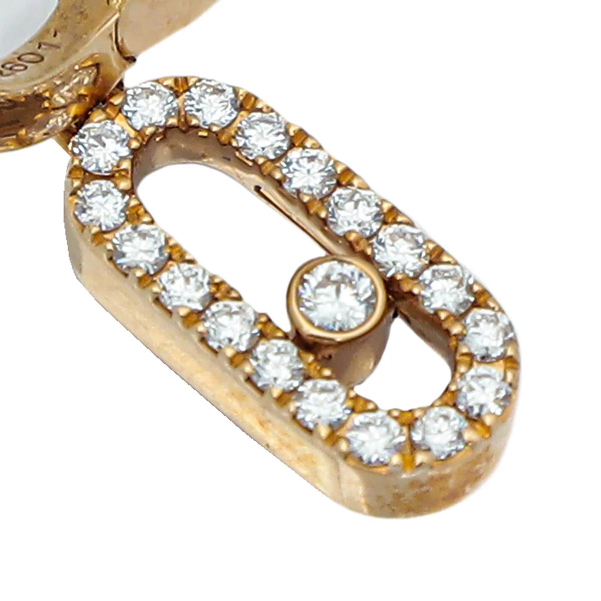 Messika 18K Pink Gold Diamond Move Uno Hoop Earrings