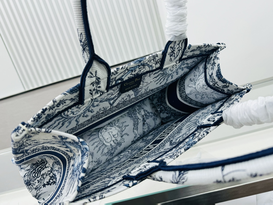 Dior Book Tote Embroider Medium Shoulder Bag Handbag