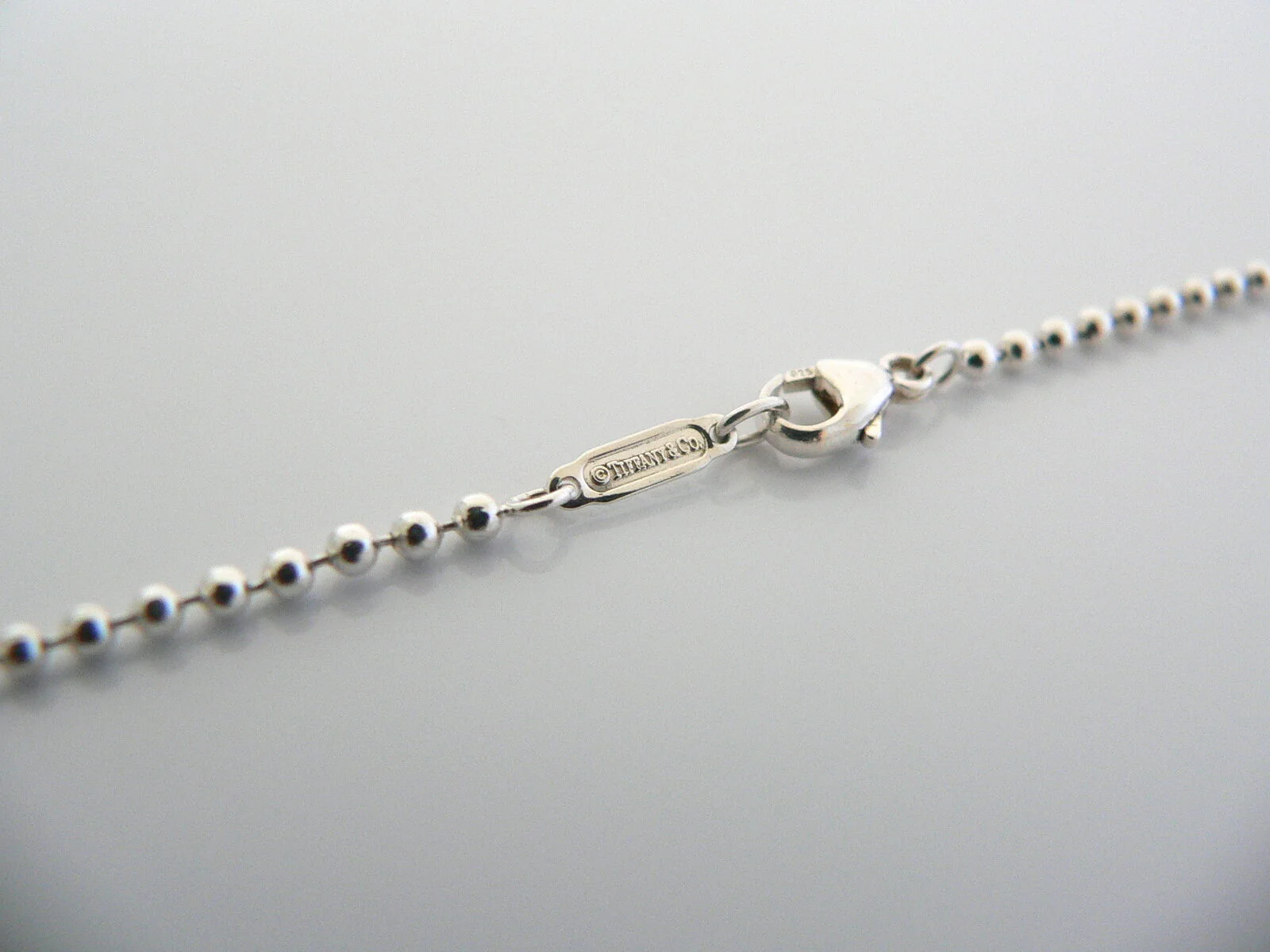 Tiffany & Co Silver Atlas Bar Dangling Dangle Necklace Pendant Chain Gift 20 In