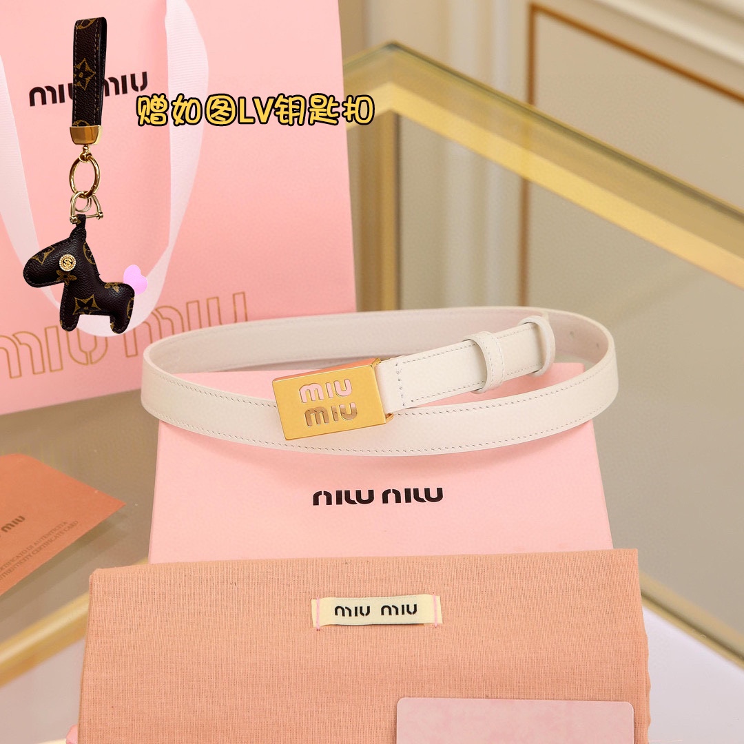 MiuMiu Leather Belts 1:1 Mirror Version