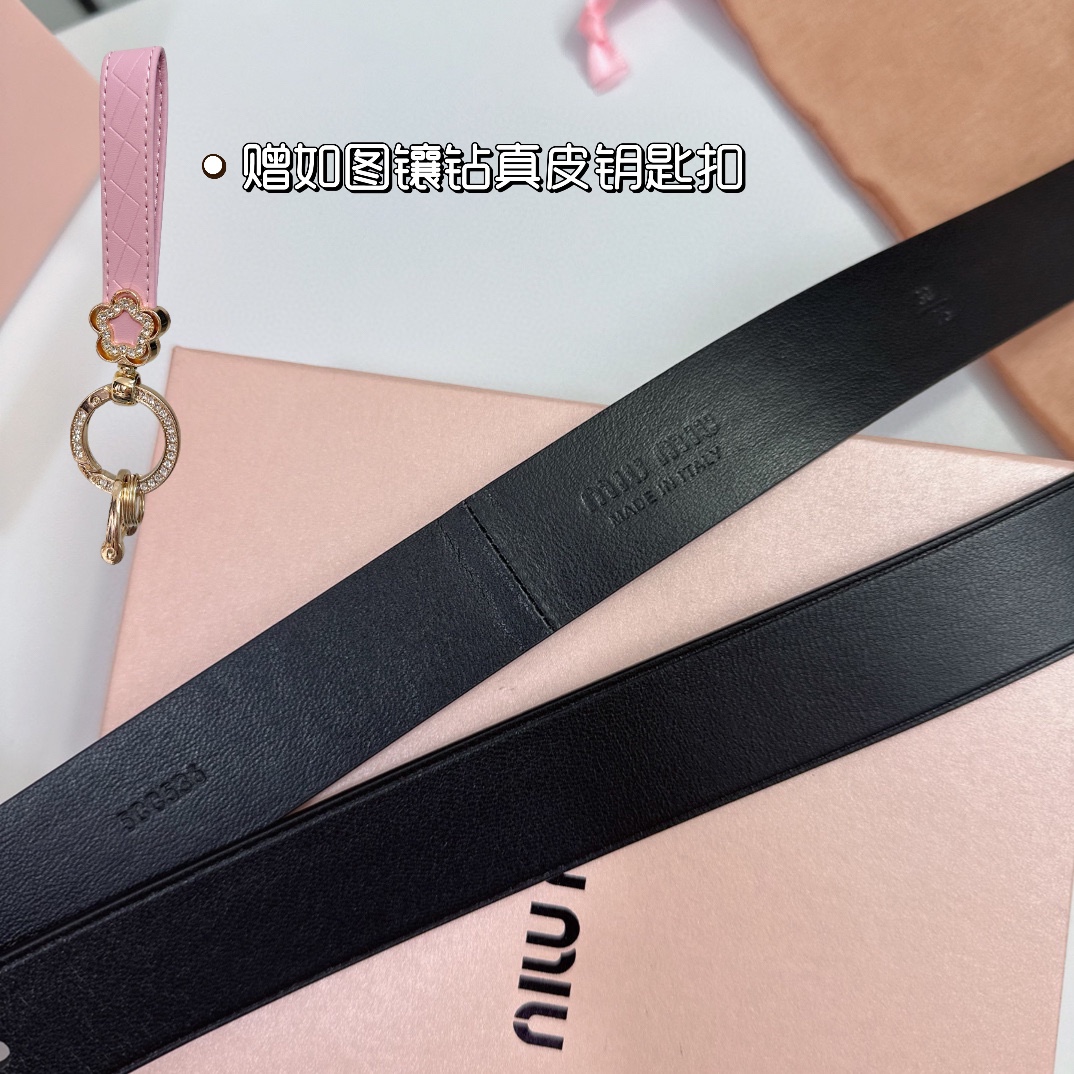 MiuMiu Leather Belts 1:1 Mirror Version