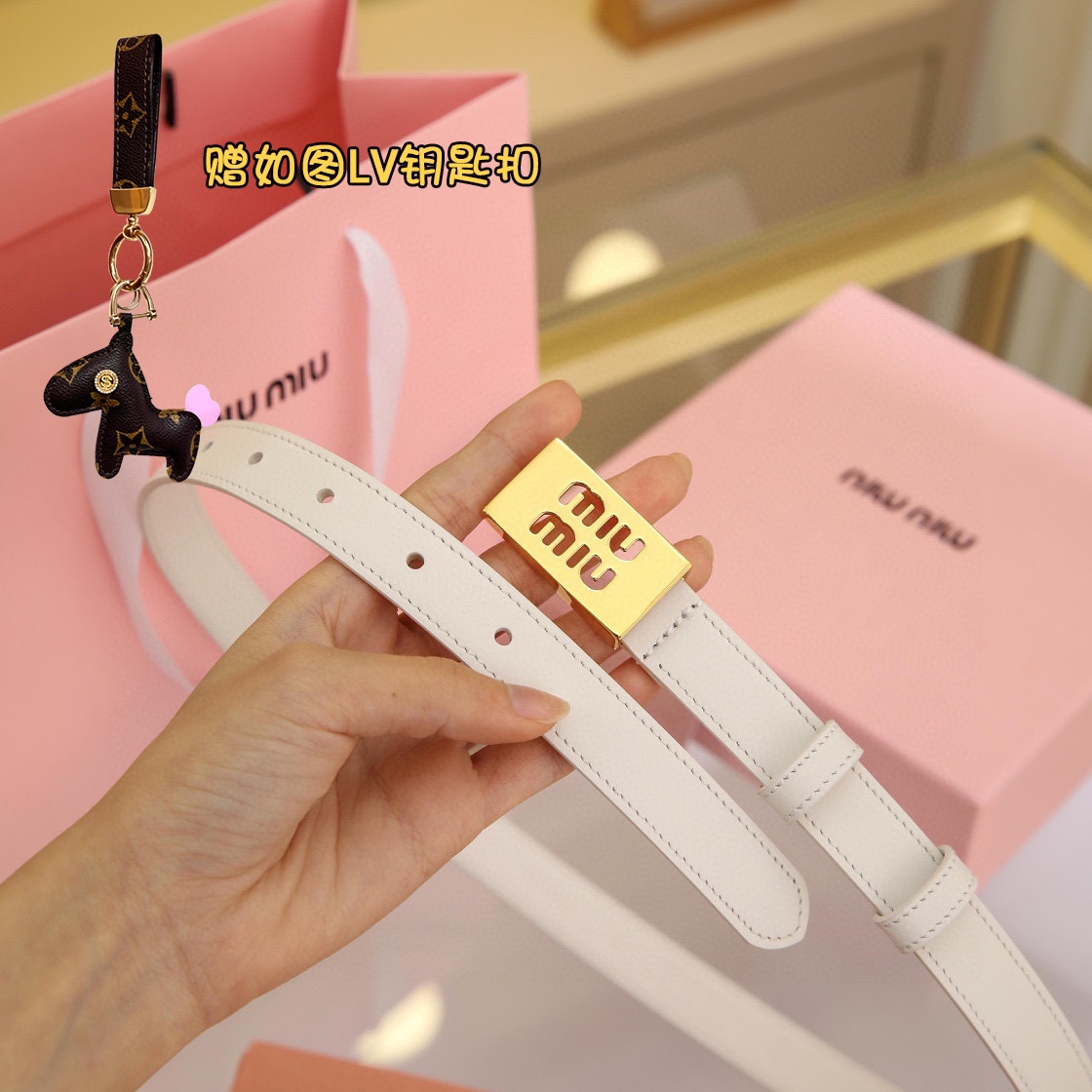 MiuMiu Leather Belts 1:1 Mirror Version