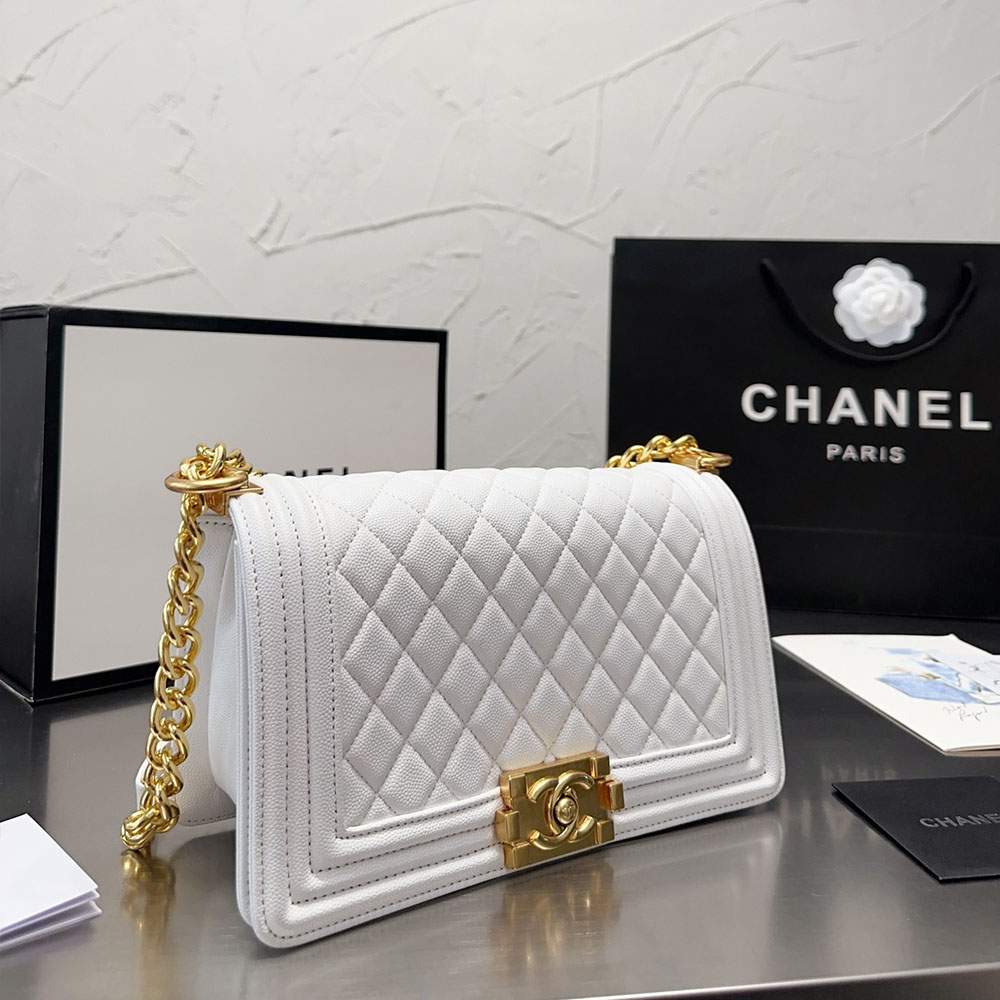 Chanel LEBOY Medium 25CM Caviar+Calfskin Shoulder Bag (Replica)