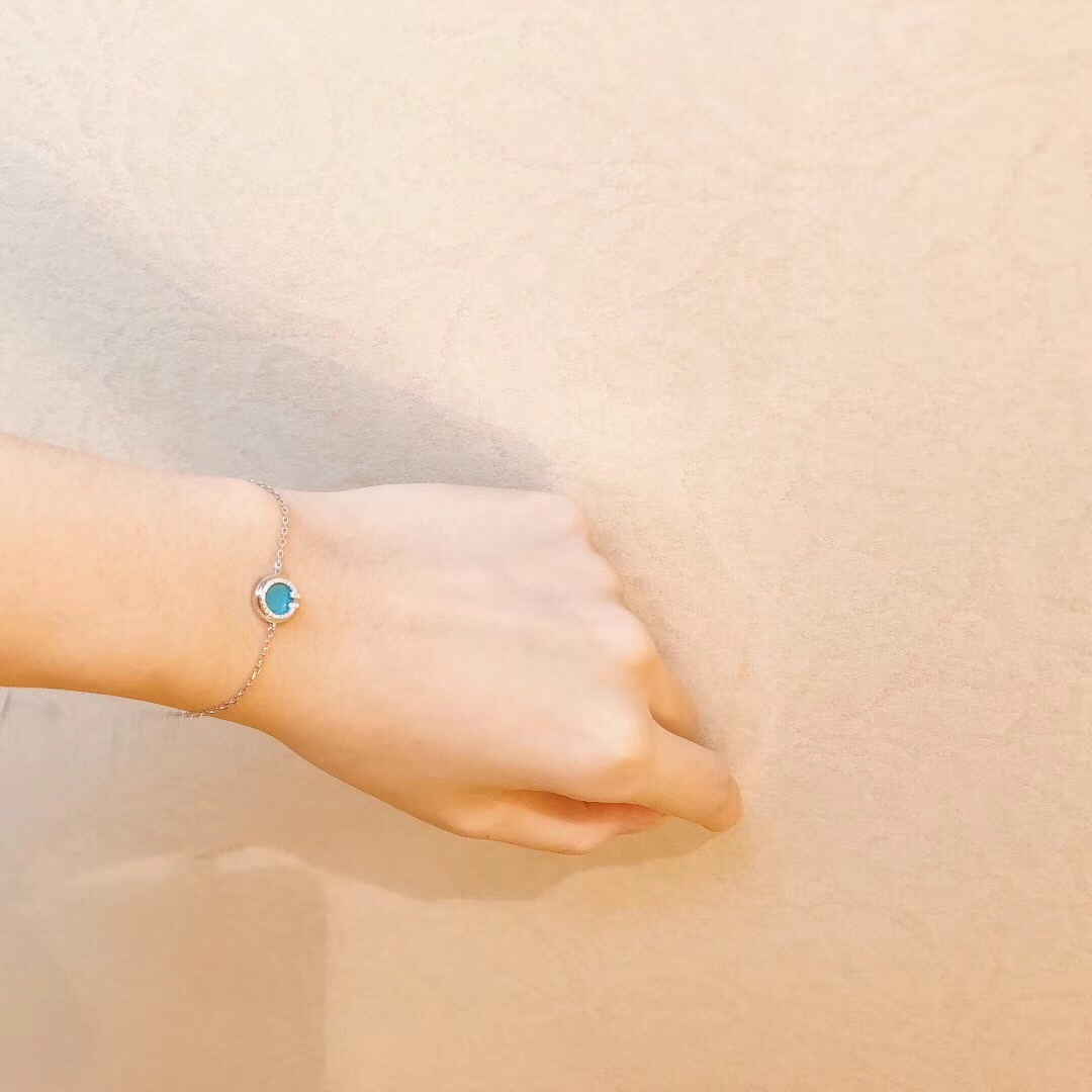 Tiffany Blue Circle Bracelet with Diamonds