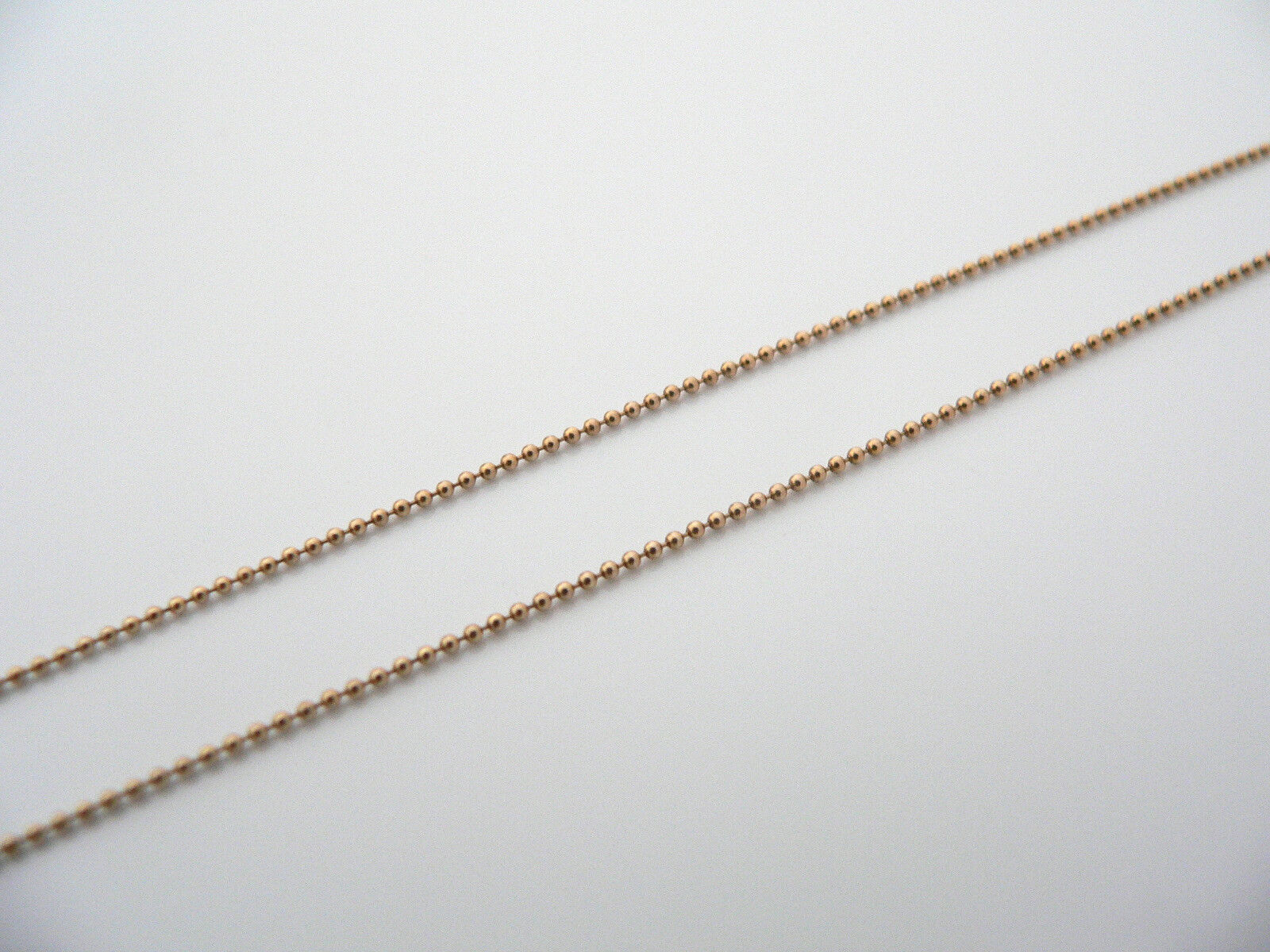 14K Gold Bead Chain Necklace for Pendants Charms Gift Love Statement