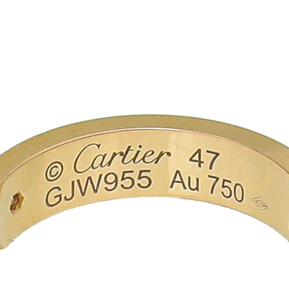 Cartier 18K Yellow Gold 1 Diamond Love Wedding Band Ring 47