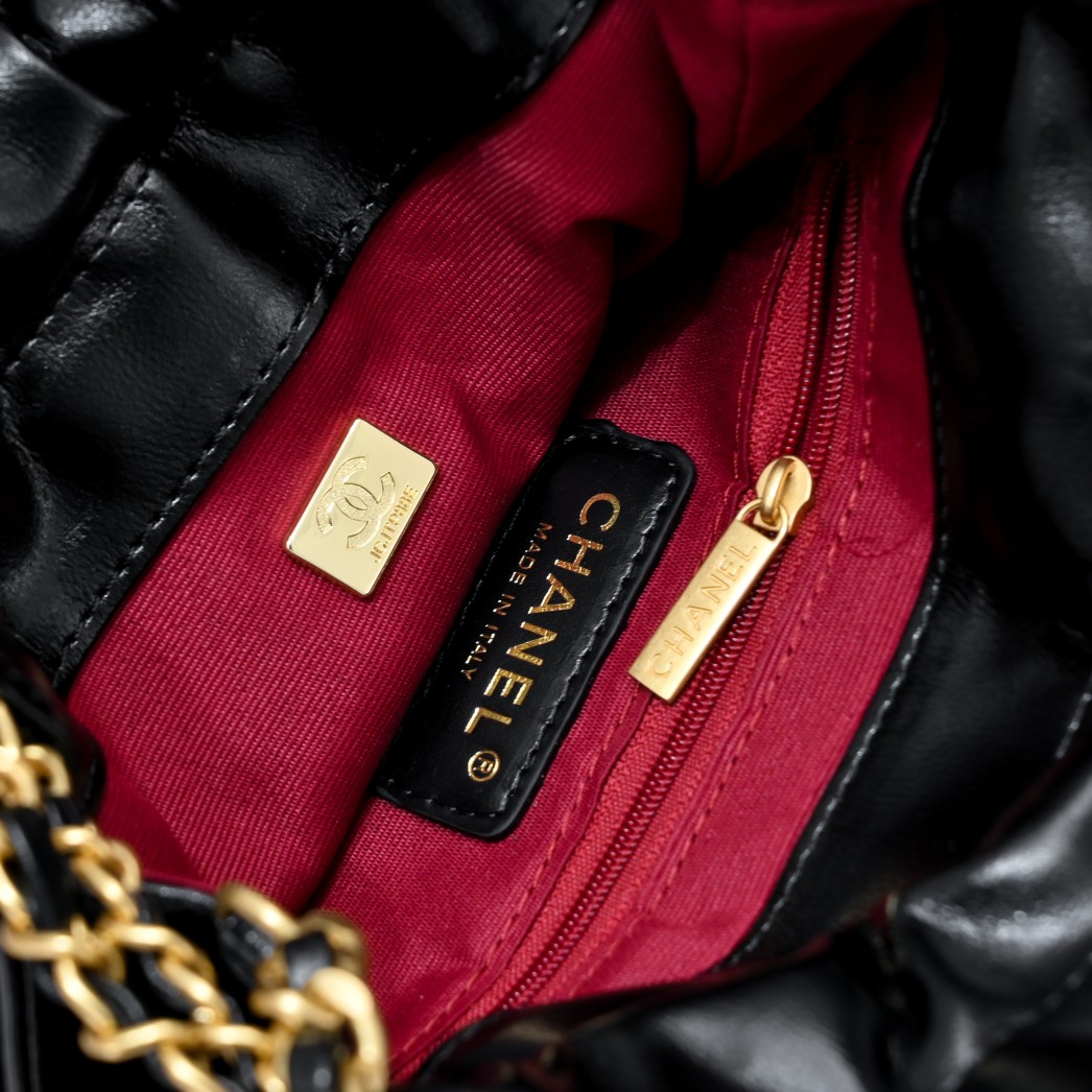 Chanel Drawstring Trash Bag Shoulder Bag Handbag