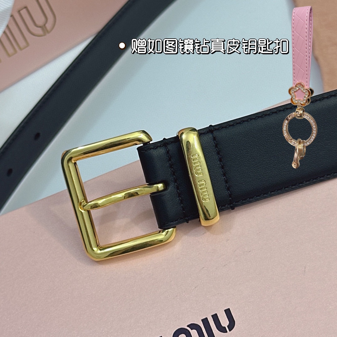 MiuMiu Leather Belts 1:1 Mirror Version