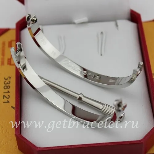 Cheap Cartier Love Bracelet For Men and Women White Gold B6035416 (New Version - Prevent Screws Fall Out)