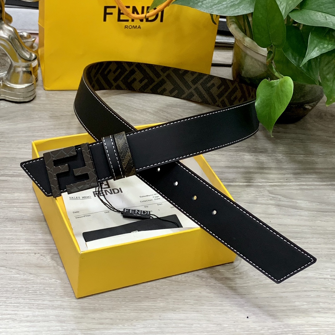 Fendi Leather Belts 1:1 Mirror Version