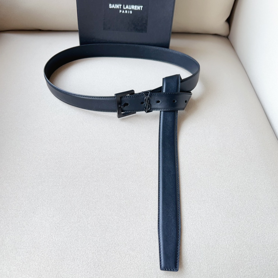 YSL Saint Laurent Leather Belts 1:1 Mirror Version